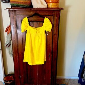 Faithfull the Brand Yellow Mini Dress